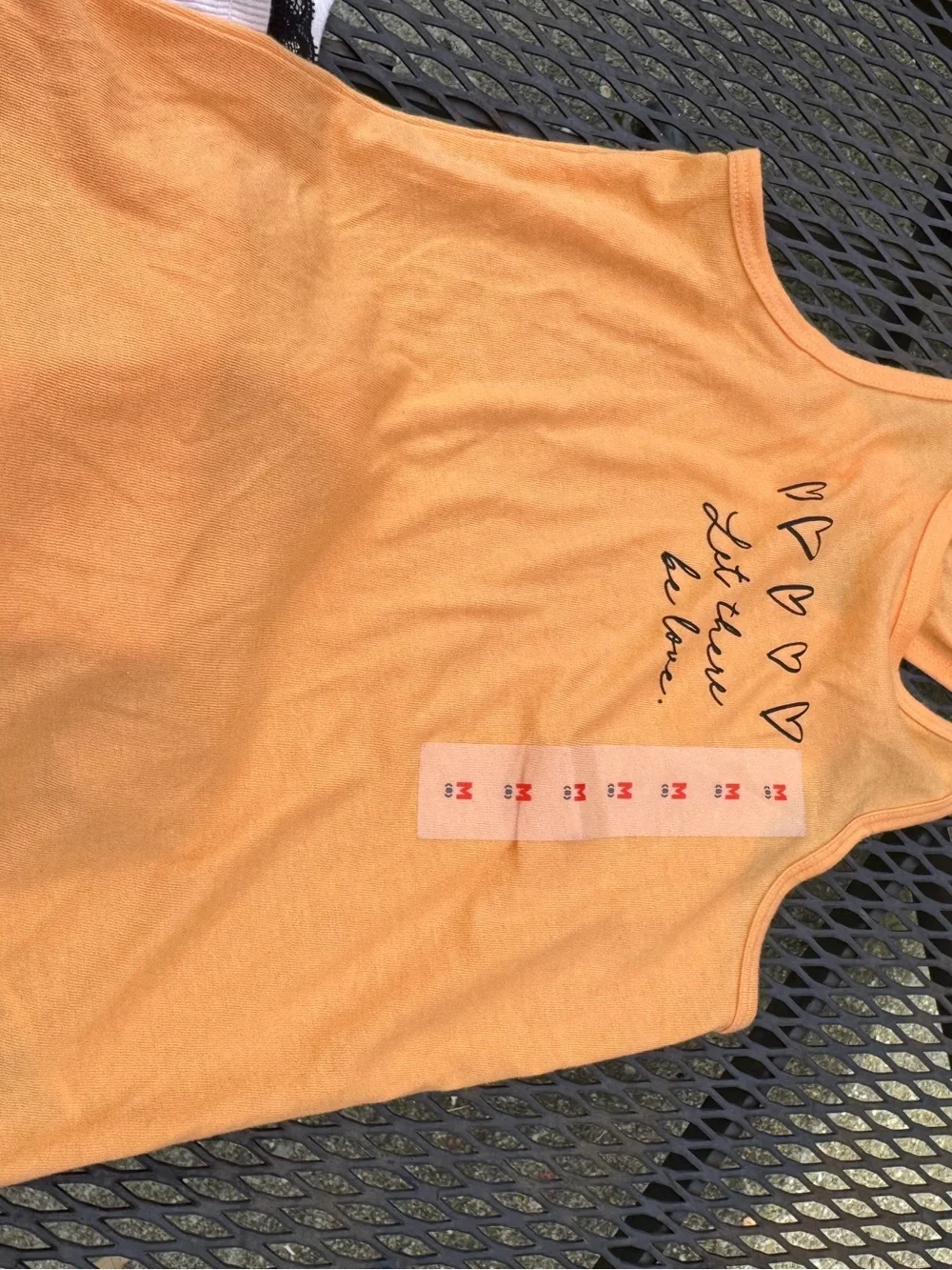 Mix of Girl’s Tank Tops - White, Black & Orange size 8